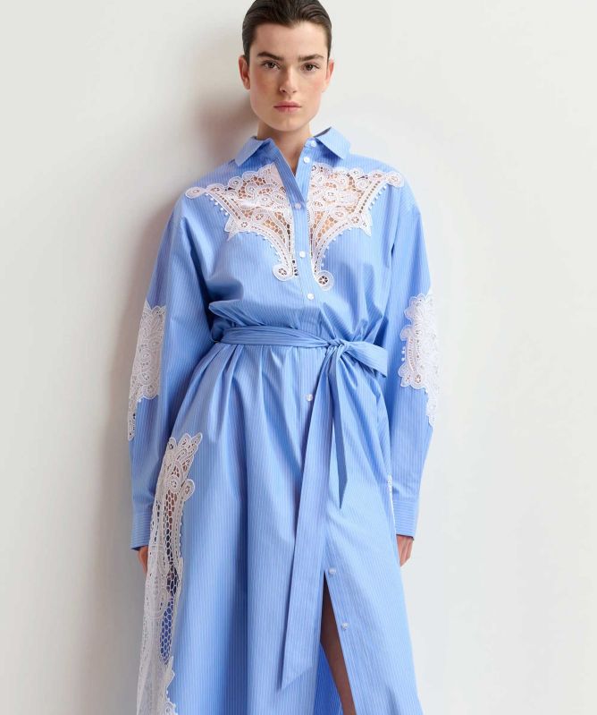 Essentiel Antwerp Haze Embroidered Shirt Dress