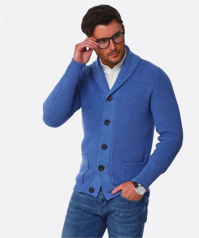 J. Blades Merino Wool Shawl Cardigan