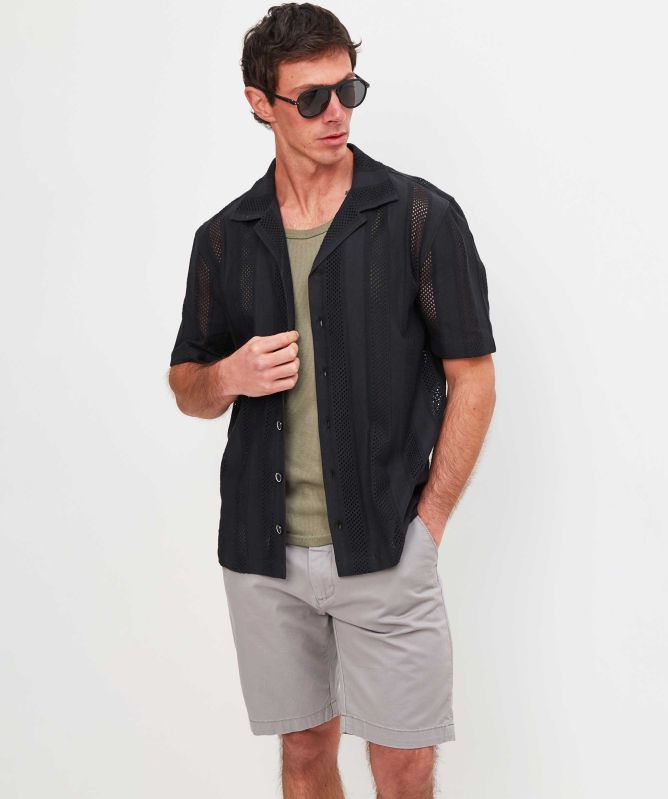 Baldessarini Perforated Stripe Piko-1 Shirt