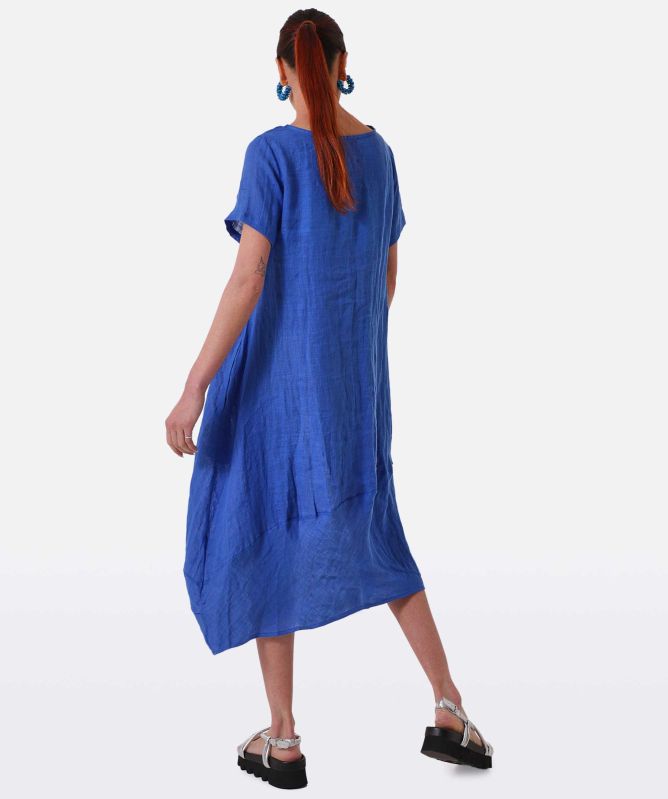 Thanny Linen T-Shirt Midi Dress