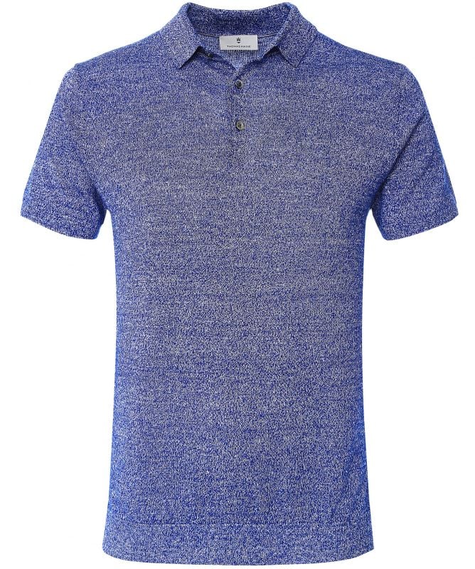 Thomas Maine Linen Merino Wool Polo Shirt