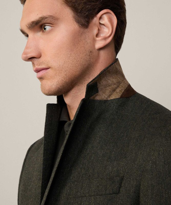 Hackett Wool Herringbone Blazer