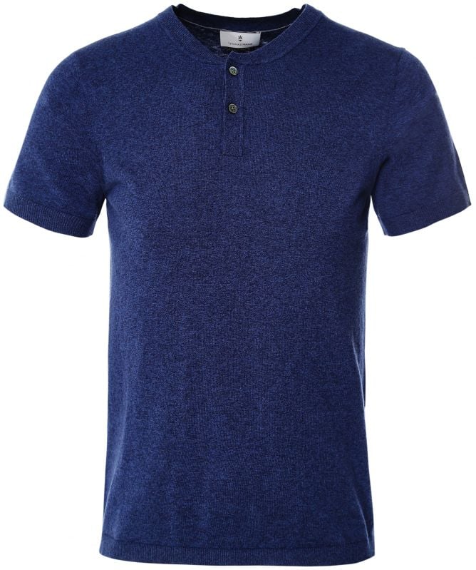 Thomas Maine Cotton Cashmere Henley T-Shirt