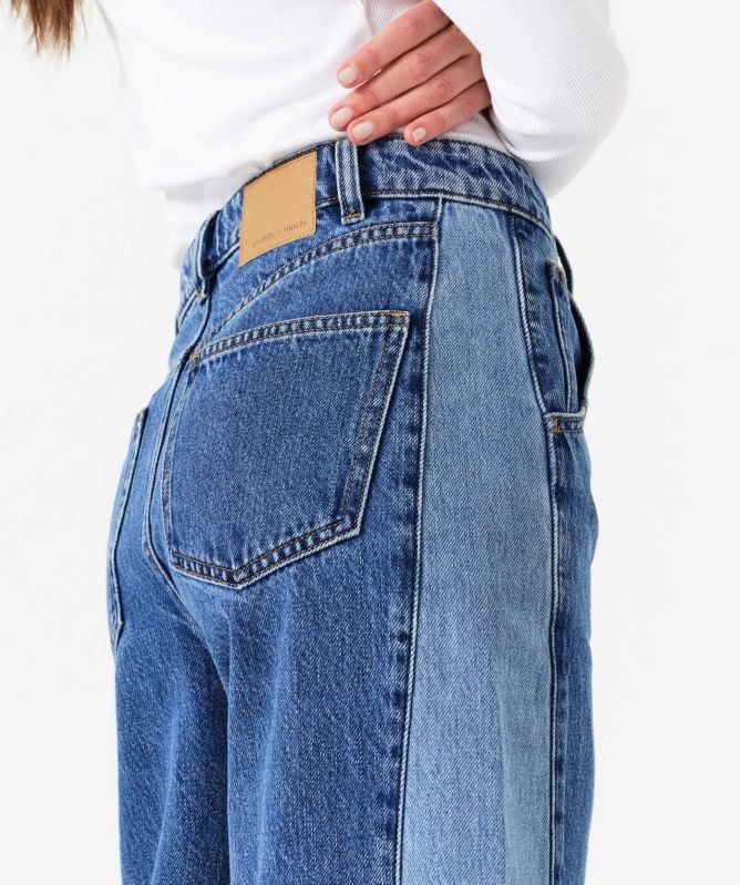 Seventy + Mochi Nina Barrel Leg Two Tone Jeans