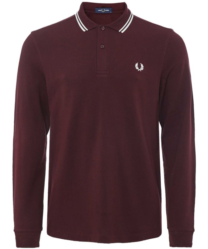 Fred Perry Long Sleeve Twin Tipped Polo Shirt