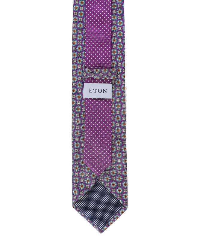Eton Medallion Patterned Silk Tie