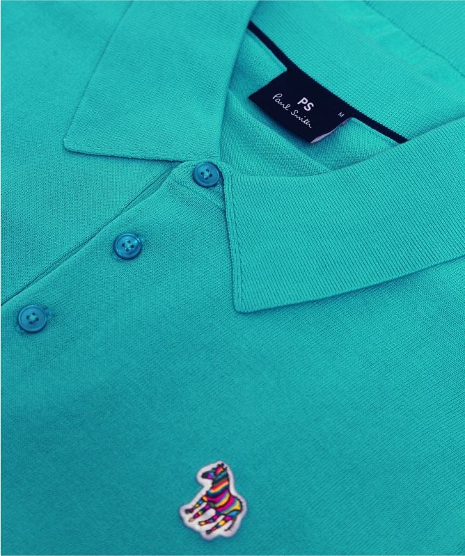 Paul Smith Knitted Cotton Zebra Polo Shirt