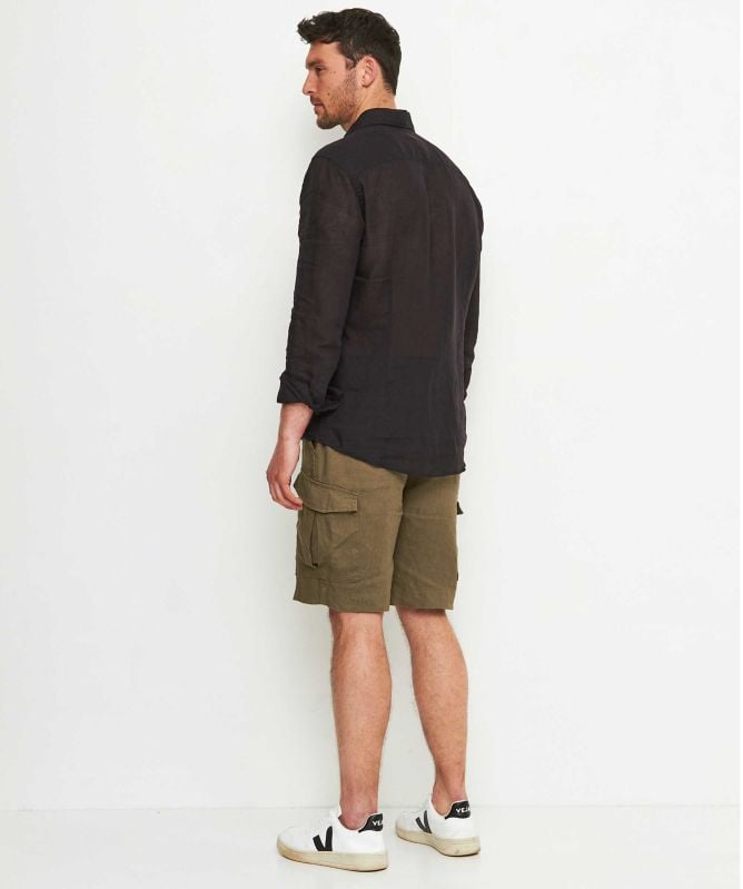Seinse Linen Cargo Shorts