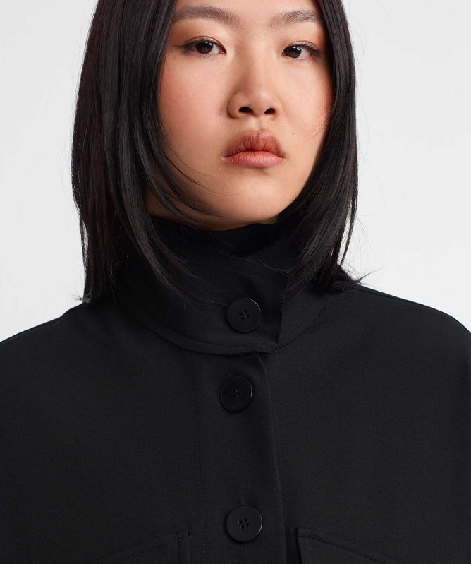 NU London Oversized Button Front Jacket