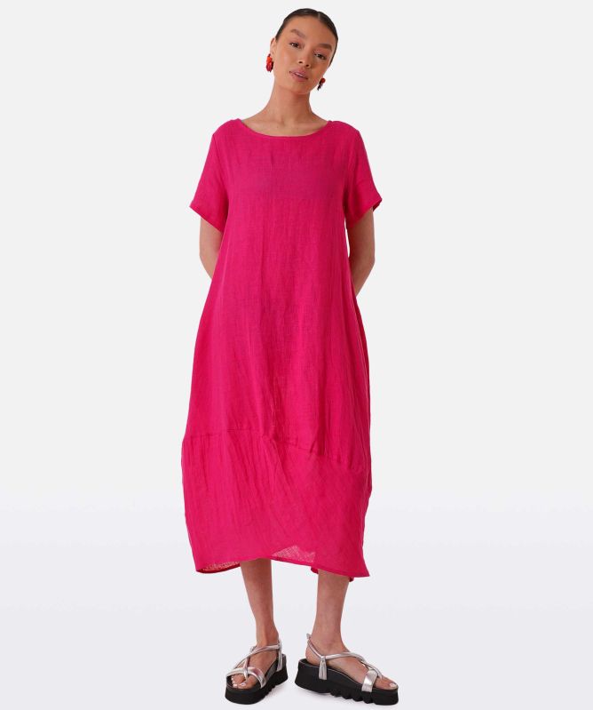 Thanny Linen T-Shirt Midi Dress