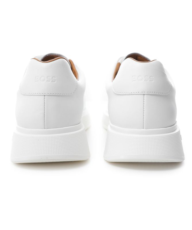 BOSS Leather Bulton Sneakers