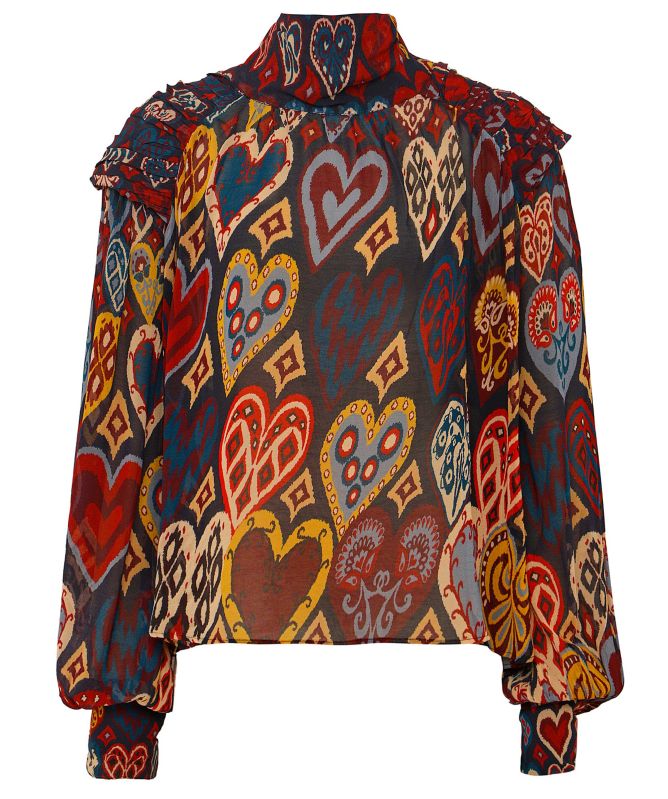 FARM Rio Hearts Ikat Blouse