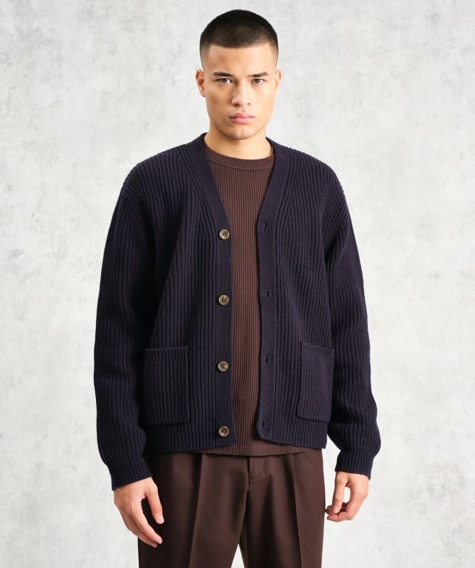 Wax London Rib Stitch Walker Cardigan