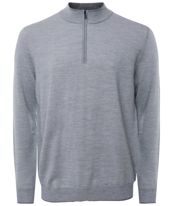 Thomas Maine Herringbone Half-Zip Jumper