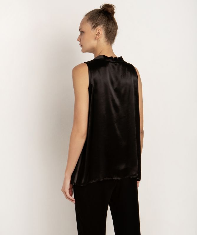 Greek Archaic Kori V-Neck Satin Vest