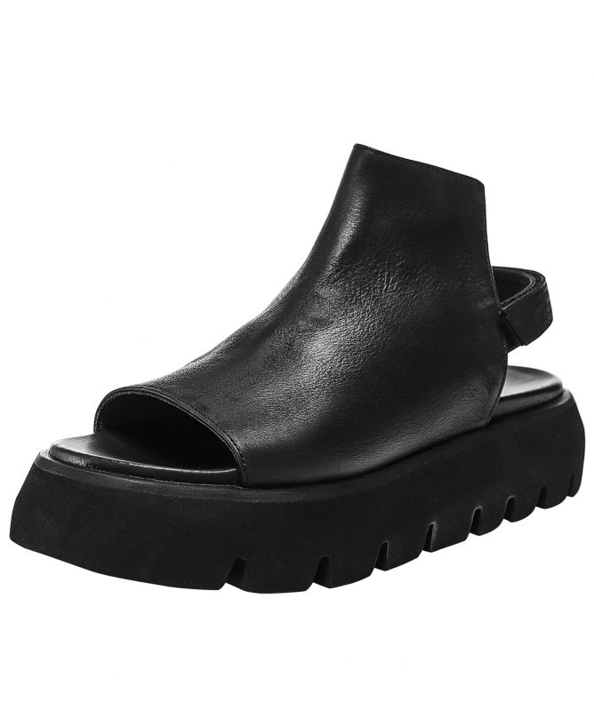 Lofina Leather Slingback Flatform Sandals