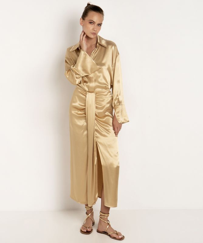 Greek Archaic Kori Satin Shirt