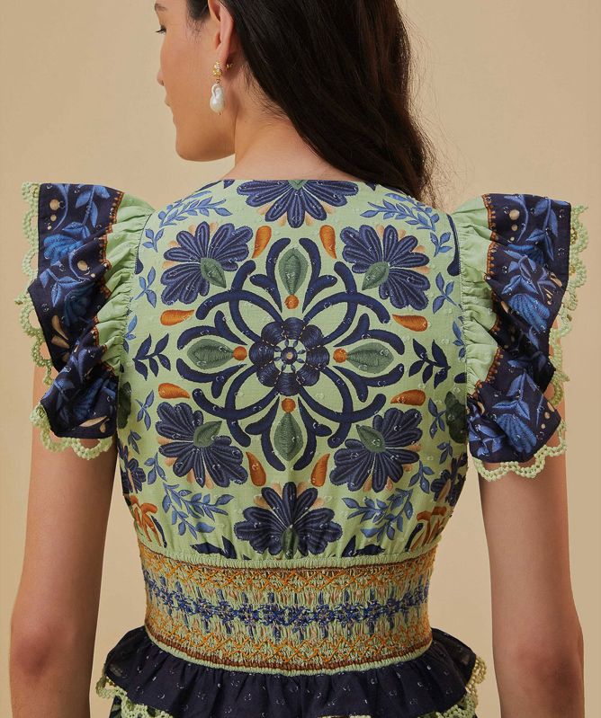 FARM Rio Ocean Tapestry Maxi Dress