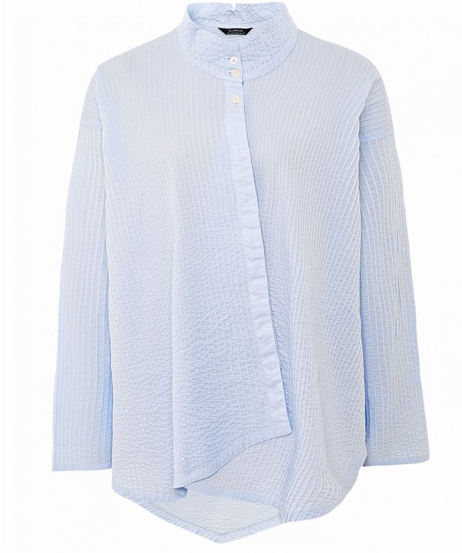 Yaccomaricard Asymmetric Pintuck Shirt
