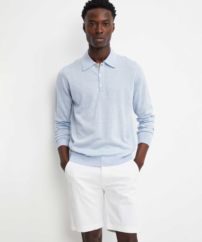 Stenstroms Long Sleeve Merino Polo