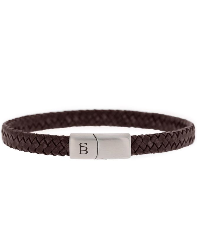 Steel and Barnett Riley Leather Bracelet