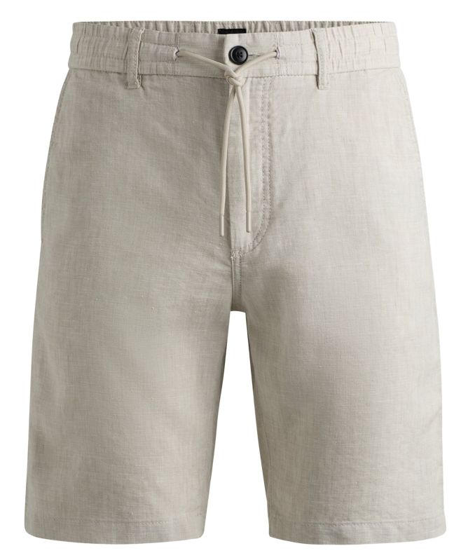 BOSS Linen Tapered Chino Shorts