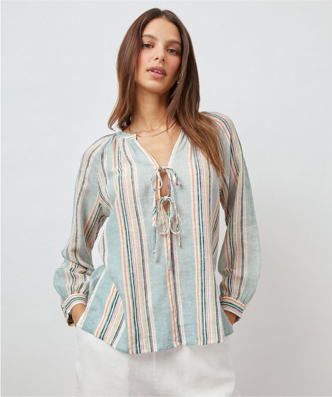 Rails Linen Striped Brielle Shirt