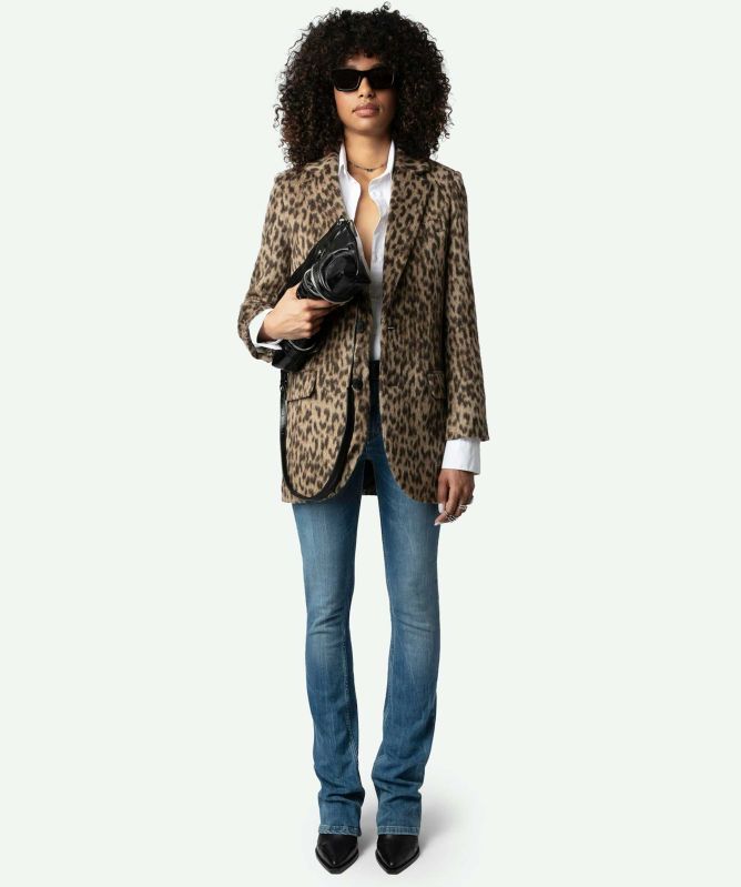 Zadig and Voltaire Violet Leopard Coat