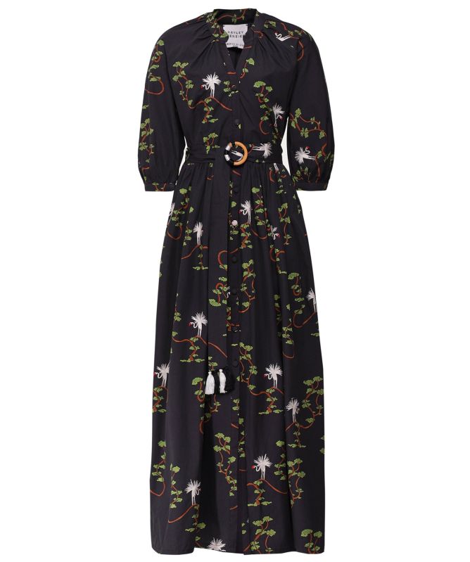 Hayley Menzies Birds of Utopia Raglan Maxi Shirt Dress