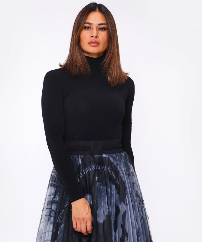 NU London Roll Neck Long Sleeve Top