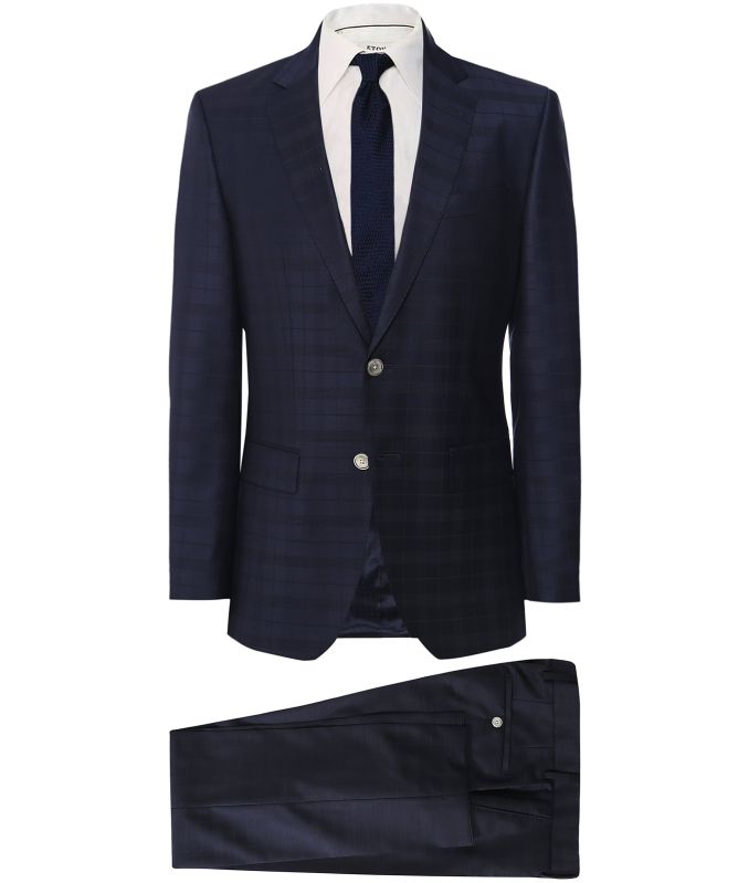 BOSS Slim Fit 2 Piece Check H-Huge Suit