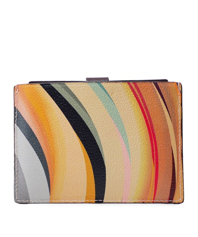 Paul Smith Dusky Swirl Leather Pull-Out Card Holder