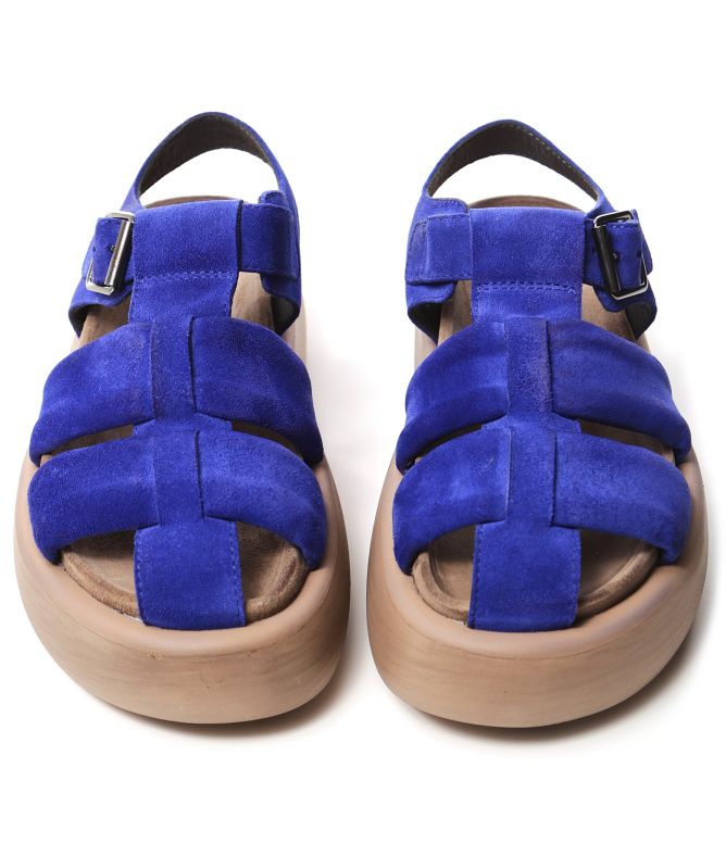 Lofina Suede Platform Cage Sandals