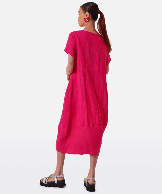 Thanny Linen T-Shirt Midi Dress