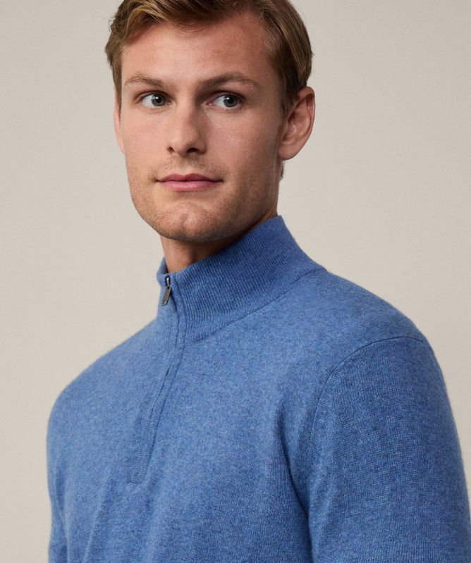 Hackett Merino Cashmere Half-Zip Jumper