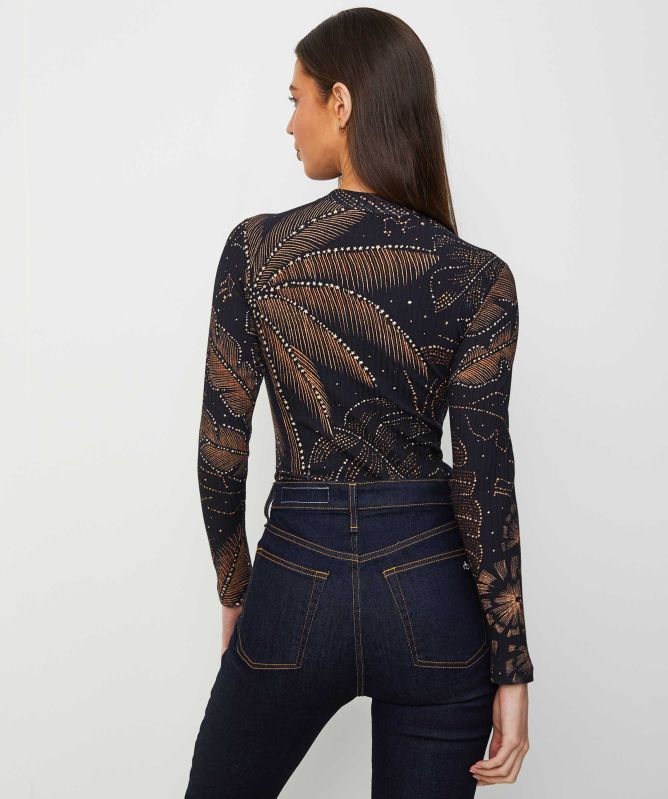 FARM Rio Golden Foliage Bodysuit