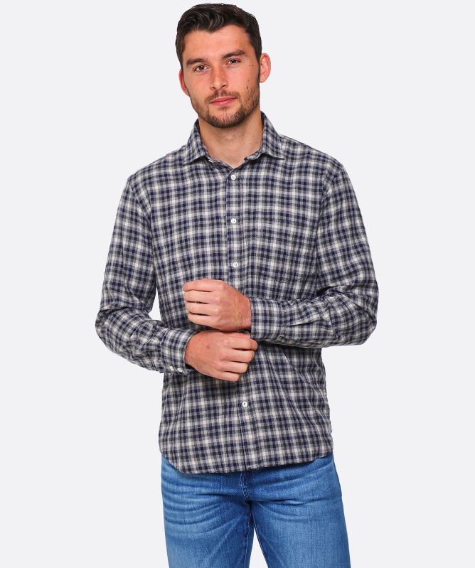 Hartford Flannel Check Paul Shirt