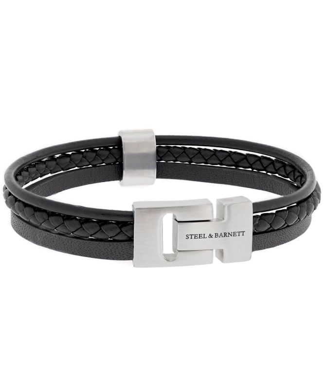Steel and Barnett Casual Cole Leather Bracelet