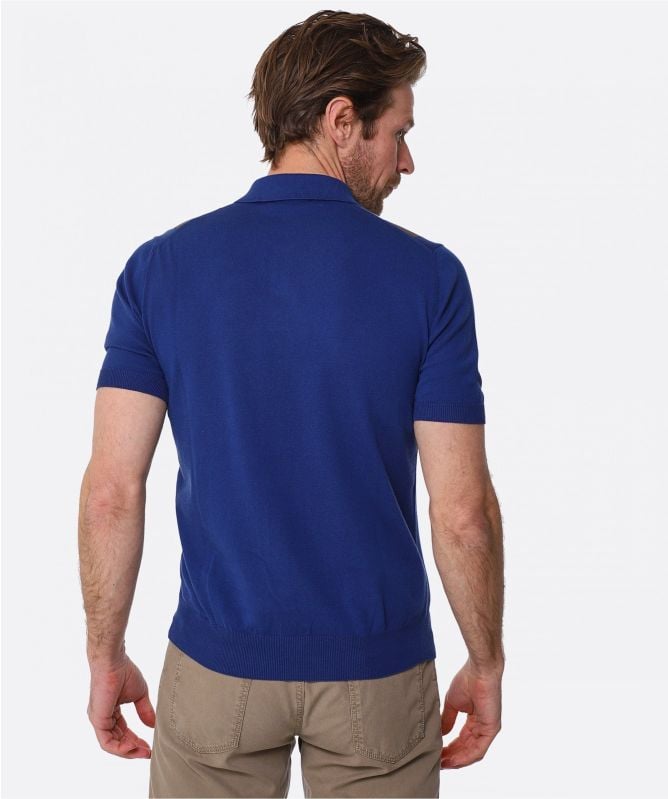 Gran Sasso Knitted Cotton Striped Polo Shirt