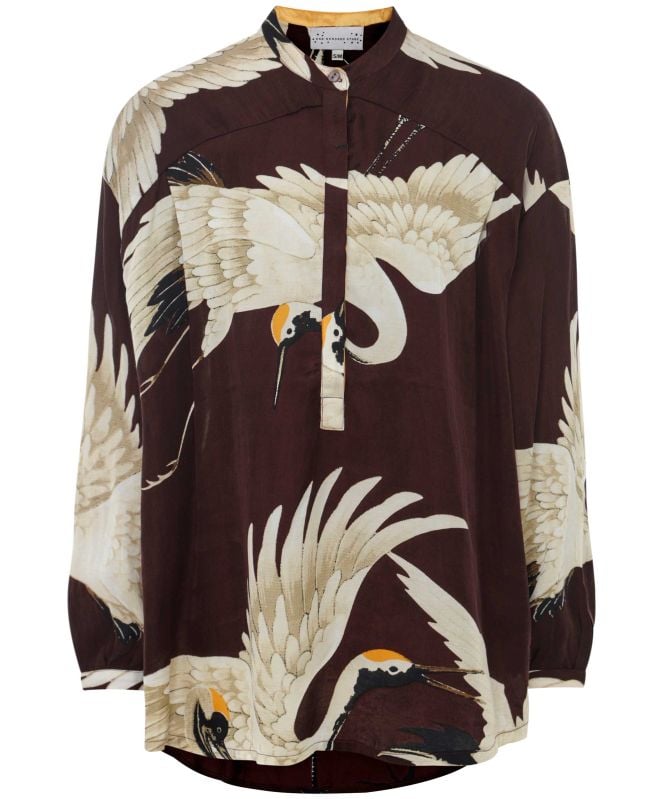 One Hundred Stars Stork Burgundy Darcy Shirt