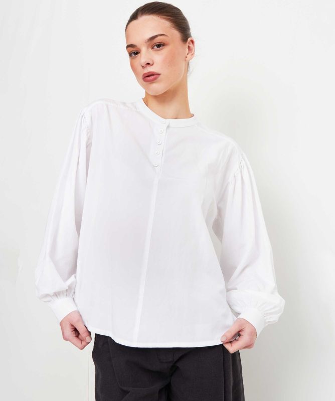 Lurdes Bergada Puff Sleeve Tencel Shirt