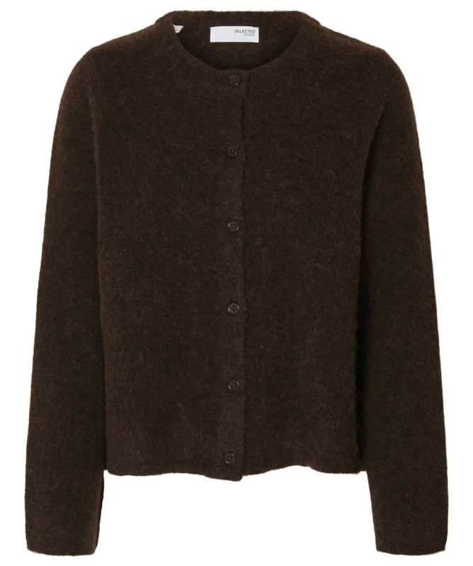 Selected Lulu Round Neck Knit Cardigan