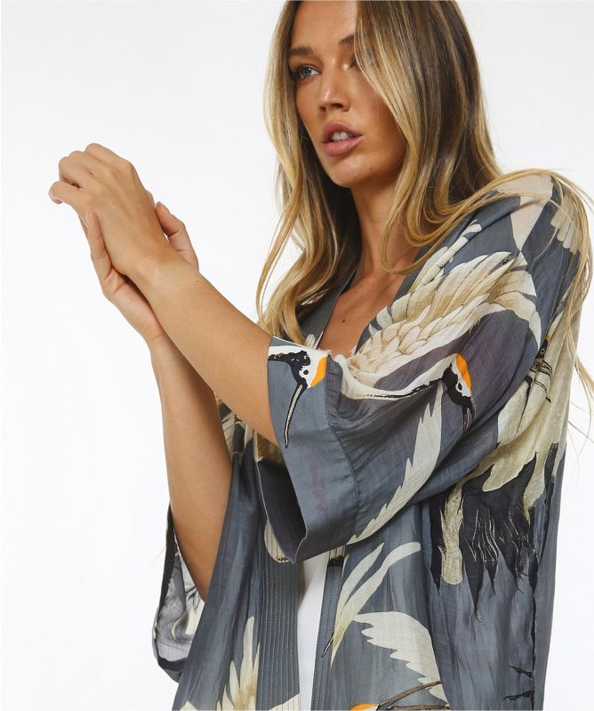 One Hundred Stars Stork Kimono