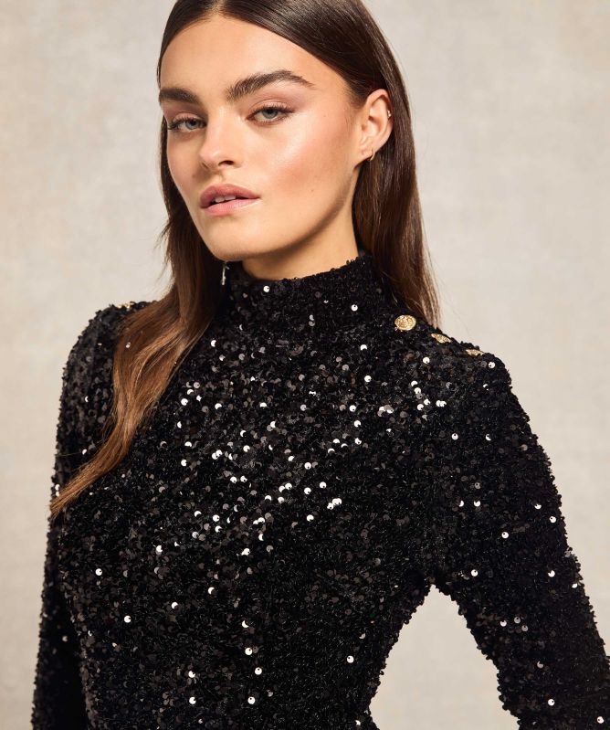 Holland Cooper Cara Sequin Mini Dress