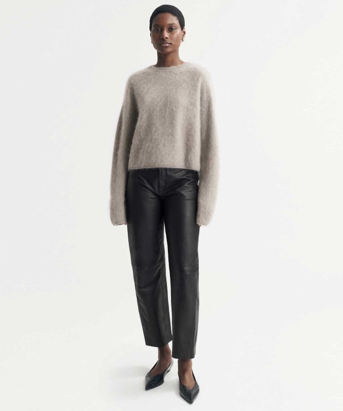 Soft Goat Brushed Cashmere Crewneck Jumper