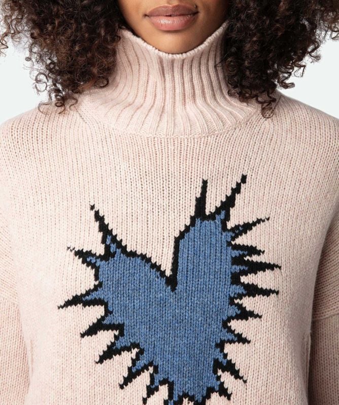 Zadig & Voltaire Alma Spiked Heart Jumper