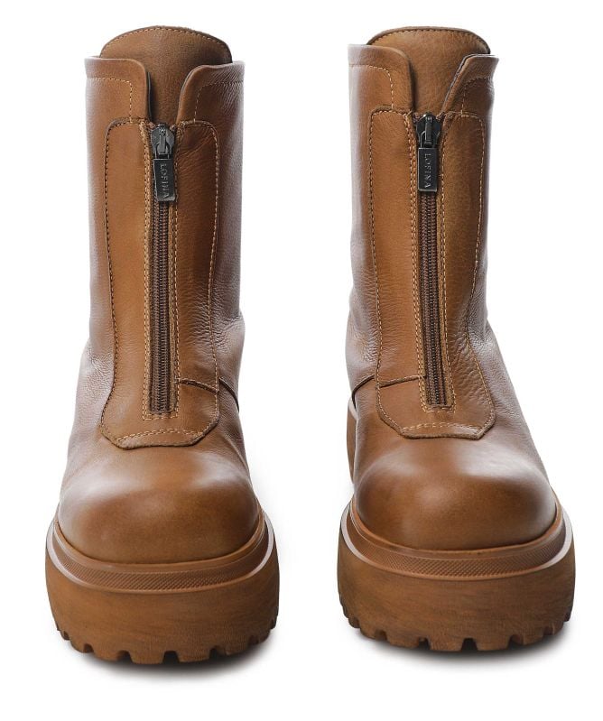 Lofina Zip Ankle Platform Boots