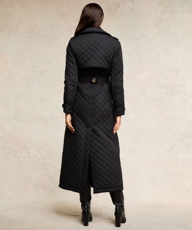 Holland Cooper Full Length Enstone Quilted Trench Coat