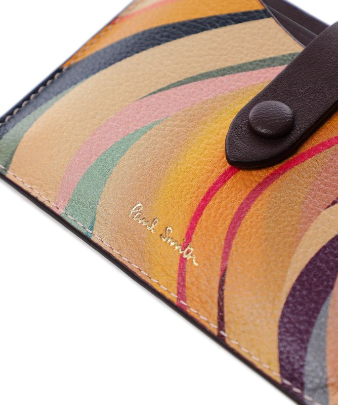 Paul Smith Dusky Swirl Leather Pull-Out Card Holder