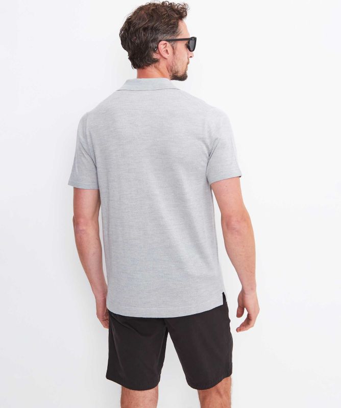Thomas Maine Fine Merino Button Polo Shirt